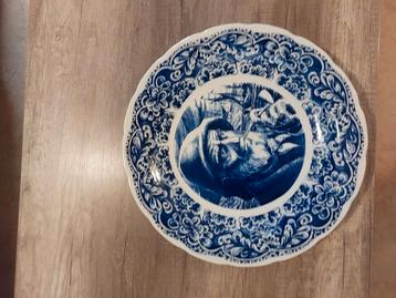 Delftsblauwe bord 39 cm diameter  beschikbaar voor biedingen
