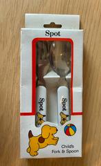 Tweedelig kinderbestek set van hondje Spot / Dribbel, Huis en Inrichting, Keuken | Bestek, Nieuw, Ophalen of Verzenden, Rvs of Chroom