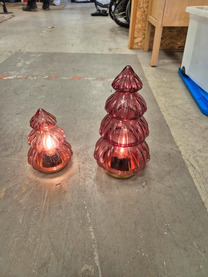 2 Sfeervolle Kerstboom Lampjes op Batterij, Diversen, Kerst, Zo goed als nieuw, Ophalen of Verzenden