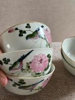Antieke Kommetjes met Vogel- en Bloemmotief (7 stuks), Antiek en Kunst, Ophalen