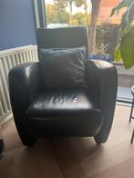 Stoel zwart leer, Huis en Inrichting, Stoelen, Ophalen, Zwart, Leer