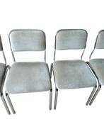 Vintage set van 5 chromen eetkamerstoelen, jaren '60, Ophalen, Gebruikt, Vier