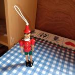 Vintage Houten Pinokkio Pop / Kerstboomhanger 16 cm, Antiek en Kunst, Antiek | Speelgoed, Ophalen of Verzenden