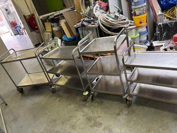 RVS service kar diverse, Doe-het-zelf en Verbouw, Transportwagens, Gebruikt, Transportkar, 100 liter of meer, Ophalen