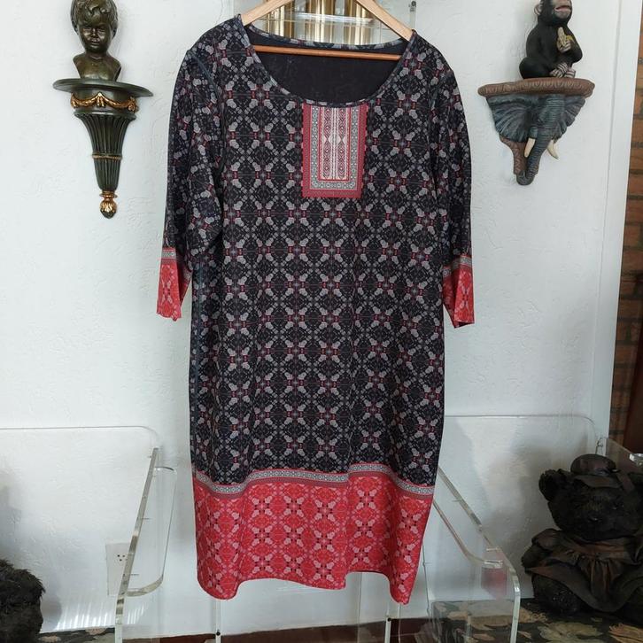 Jurk van het merk Yoek.  Maat L. (46/48), Kleding | Dames, Grote Maten, Nieuw, Jurk, Bruin, Verzenden