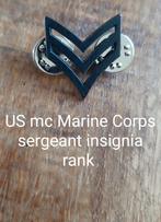 US MC Marine Corps Sergeant Insignia Rank-USA-WW2- Amerika, Verzamelen, Militaria | Tweede Wereldoorlog, Embleem of Badge, Amerika