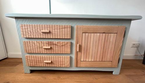 Opgeknapt eikenhouten dressoir, tvkast, Huis en Inrichting, Kasten | Dressoirs, Zo goed als nieuw, 100 tot 150 cm, 50 tot 75 cm