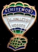 Remiremont ballon pin- gelakt, Verzamelen, Verzenden, Nieuw, Transport, Speldje of Pin