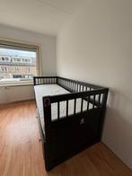 Bed - Uitschuifbaar 1-persoonsbed naar 2-persoonsbed, Gebruikt, 70 tot 85 cm, Ophalen of Verzenden, Lattenbodem