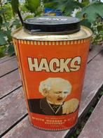 Blik: Hacks, oud toonbankblik voor hoestpastilles, Ophalen of Verzenden, Zo goed als nieuw, Overige, Overige merken
