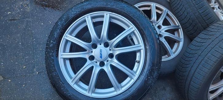 17 inch naaf 65 Alutec lichtmetalenvelgen met winterbanden, Auto-onderdelen, Banden en Velgen, Band(en), Winterbanden, 17 inch