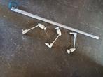spotjes op rail, Huis en Inrichting, Lampen | Spots, Ophalen, Gebruikt, Metaal of Aluminium, Halogeen