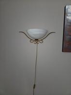 Wandlampen Set Wit Glas Brons, Huis en Inrichting, Lampen | Wandlampen, Ophalen, Zo goed als nieuw, Glas, Vintage