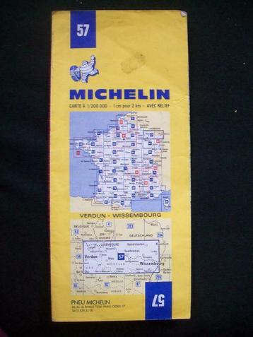 Oude Michelin wegenkaart nr. 57 Frankrijk Verdun Wissembourg beschikbaar voor biedingen