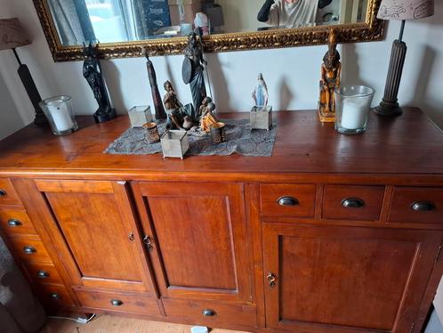 koloniaal eiken dressoir, Huis en Inrichting, Kasten | Dressoirs, Gebruikt, 200 cm of meer, 50 tot 75 cm, Ophalen