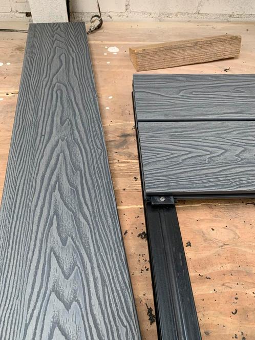 COMPOSIET TERRASDELEN | NIEUW | LEIGRIJS | 3D HOUTNERF, Tuin en Terras, Terrasdelen en Vlonders, Nieuw, Composiet, Ophalen