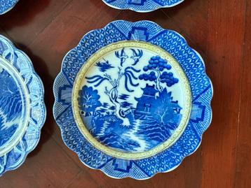 Porseleinen ontbijtbordjes Old Blue Handmade beschikbaar voor biedingen