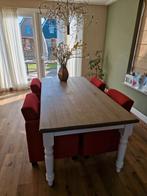 Richmond eettafel 200x100 + 4 stoelen, Ophalen, Gebruikt, 200 cm of meer, 50 tot 100 cm