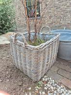 Plantenbak riet rotan bloempot tuin landelijk, Ophalen, Minder dan 60 cm, Rond, Zo goed als nieuw