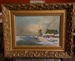 Winter landschap, Antiek en Kunst, Kunst | Schilderijen | Klassiek, Ophalen of Verzenden