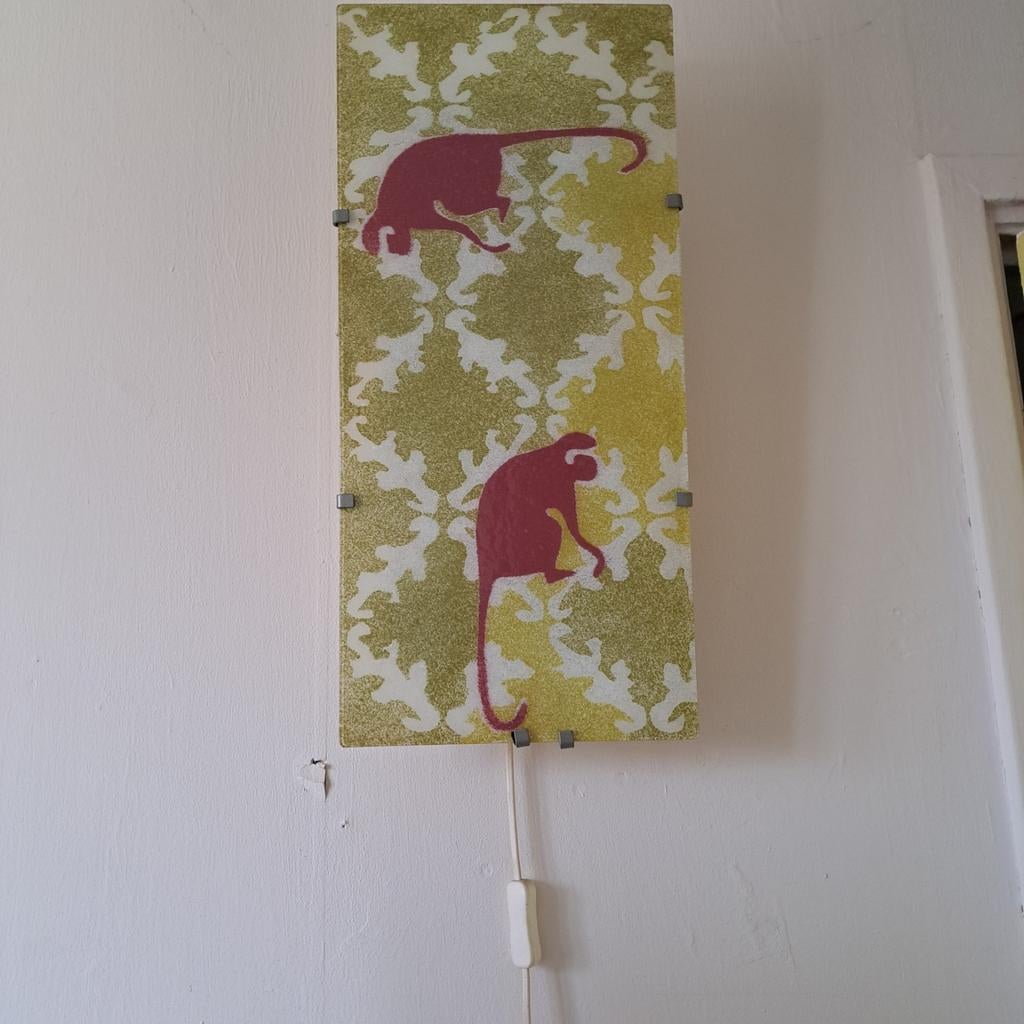 Jaren 90 vintage jungle apen lamp, Huis en Inrichting, Lampen | Wandlampen, Ophalen