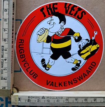 Vintage sticker The Vets rugbyclub Valkenswaard strip rugby  beschikbaar voor biedingen