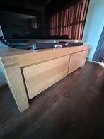 Goossens TV kast model Quint, Ophalen, Gebruikt, 150 tot 200 cm, Eikenhout