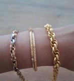 14 karaat gouden armband jasseron schakel, Sieraden, Tassen en Uiterlijk, Armbanden, Verzenden, Zo goed als nieuw, Goud, Goud