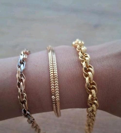 14 karaat gouden armband jasseron schakel, Sieraden, Tassen en Uiterlijk, Armbanden, Zo goed als nieuw, Goud, Goud, Verzenden