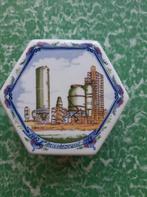 6-kantig Delfts Blauw dekselpot Esso Raffinaderij Rotterdam, Ophalen of Verzenden, Zo goed als nieuw, Gebruiksvoorwerp