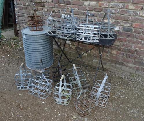 oude flessenmandjes draagmand voor flessen, Antiek en Kunst, Curiosa en Brocante, Ophalen