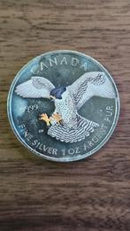 1 ounce canada gekleurd, Ophalen of Verzenden, Noord-Amerika, Zilver