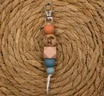 Sleutelhanger met houten kraal juf, mama, oma, papa en opa, Ophalen of Verzenden, Nieuw, Overige typen