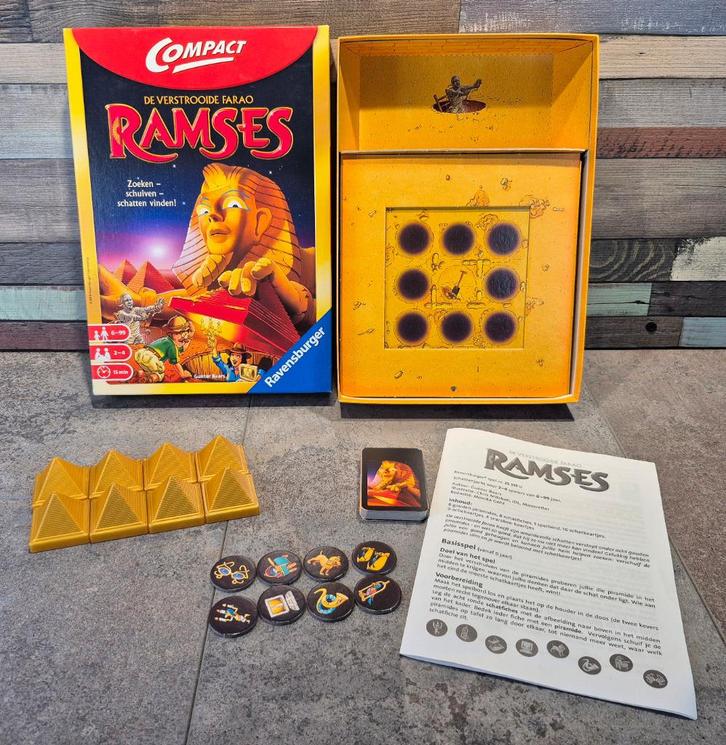 Ramses spel, Hobby en Vrije tijd, Gezelschapsspellen | Bordspellen, Zo goed als nieuw, Een of twee spelers, Drie of vier spelers