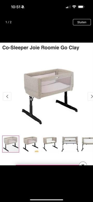 Zo goed als nieuwe Joie Roomie Go Clay co-sleeper (beige) beschikbaar voor biedingen