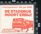 Sticker: BBA - 800 Jaar sHertogenbosch, Ophalen of Verzenden, Zo goed als nieuw, Bedrijf of Vereniging