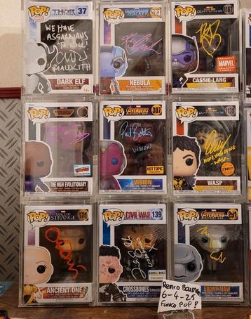 Gesigneerde funko marvel pops beschikbaar voor biedingen