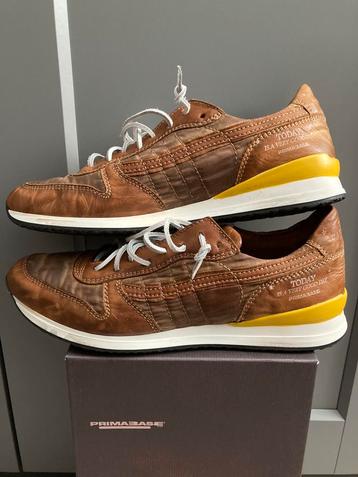 Primabase luxe leren sneakers bruin mt 41 NIEUW (€225) beschikbaar voor biedingen