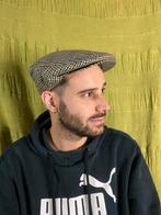 Vintage flatcap / franse pet / bruin / ruit print / maat 58, Kleding | Heren, Albert Cuypstr 168a, Vintage, Ophalen of Verzenden