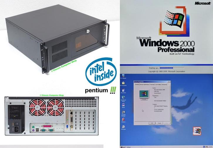 Industriële Windows 2000 legacy applicatie pc, Computers en Software, Servers, Refurbished, Minder dan 2 Ghz, Minder dan 4 GB