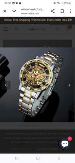 Echte Winner horloge, Ophalen of Verzenden, Zo goed als nieuw, Staal, Overige merken