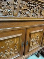 GESNEDEN EIKEN KAST / DRESSOIR, Ophalen, Gebruikt, 100 tot 150 cm, 25 tot 50 cm