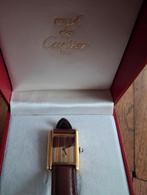 Mooie Cartier Tank Vermeil Tricolore/ Trinity dresswatch, Ophalen of Verzenden, Zo goed als nieuw, Leer, Overige merken