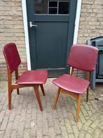 2 houten retro stoelen stoeltjes midcentury jaren 70 vintage, Ophalen