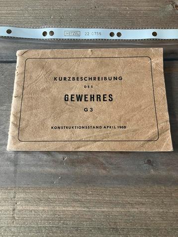 Heckler & Koch G3 geweer korte beschrijving 1960 beschikbaar voor biedingen