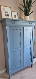 Brocante kledingkast / Vintage kast, Ophalen, Gebruikt, 100 tot 150 cm, 150 tot 200 cm