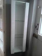 Hoogglans witte vitrinekast, Huis en Inrichting, Kasten | Vitrinekasten, Ophalen, Zo goed als nieuw, 25 tot 50 cm, Minder dan 50 cm