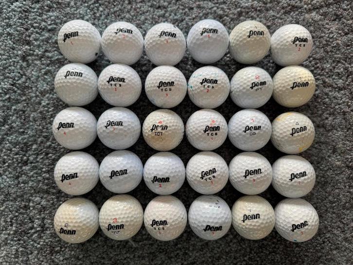 30 gebruikte golfballen Penn, Sport en Fitness, Golf, Gebruikt, Bal(len), Overige merken, Ophalen