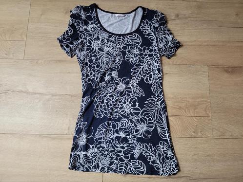 MISS ETAM blauw T-shirt met print maat M  ~ JB0045, Kleding | Dames, T-shirts, Gedragen, Maat 38/40 (M), Blauw, Korte mouw, Ophalen of Verzenden