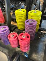 11 x bodypump set stangen met sluiters en schijven, Sport en Fitness, Fitnessmaterialen, Gebruikt, Stangen met schijven, Ophalen of Verzenden